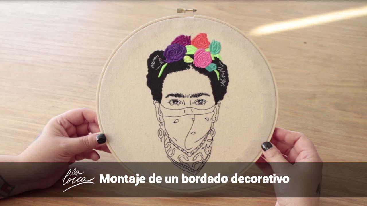 Como hago el montaje de un bordado decorativo